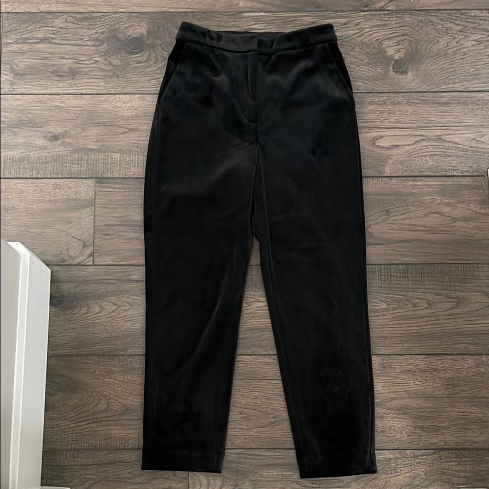 Express Black Velour/Velvet Ankle Trousers